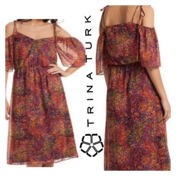 Trina Turk Motion Cold Shoulder Dress - Picture 10 of 12